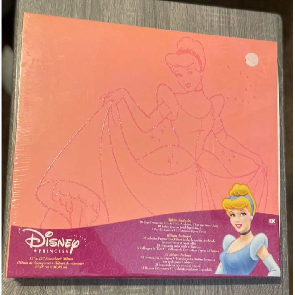 Disney PRINCESS Scrapbook Album 12 X 12 Cinderella Sparkly Success Sealed